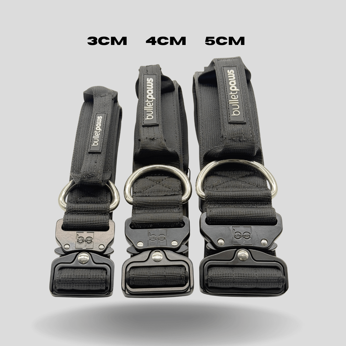 Alpha Hundehalsband® mit Griff - Schwarz - BulletPaws