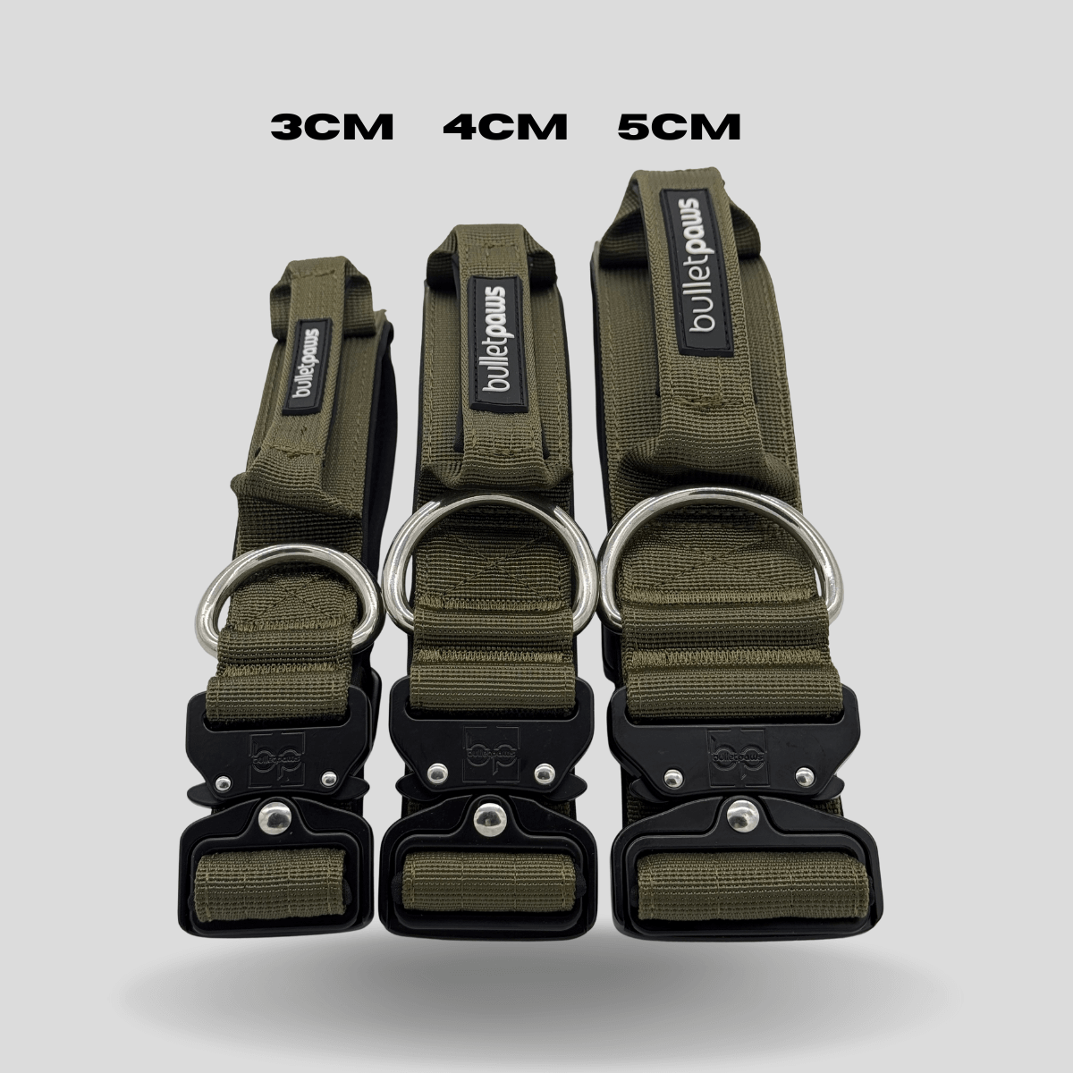 Alpha Hundehalsband® mit Griff - Khaki - BulletPaws