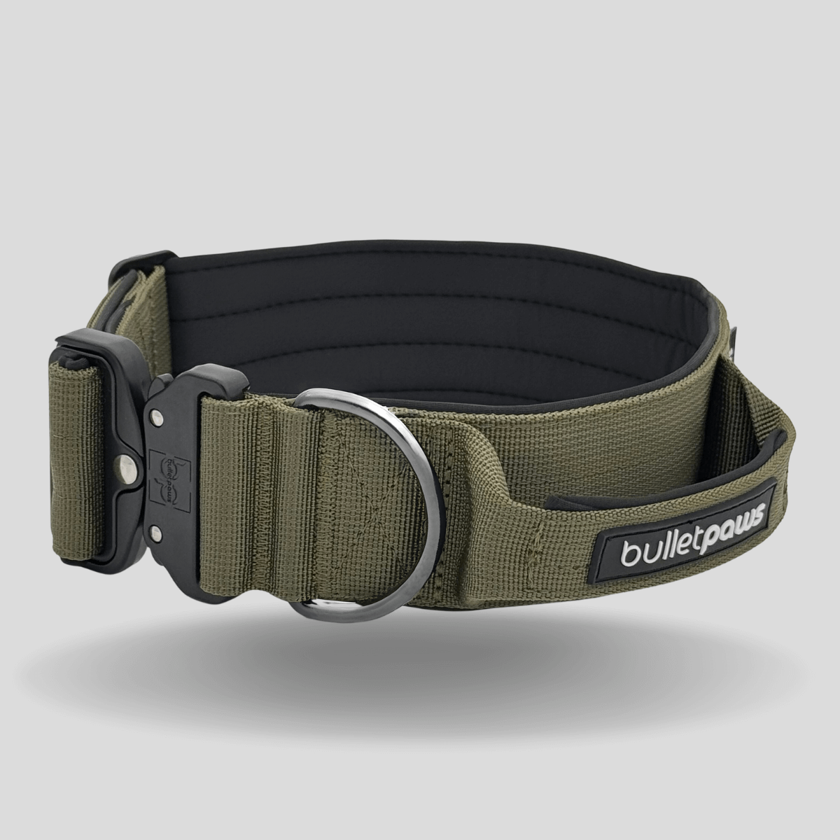 Alpha Hundehalsband® mit Griff - Khaki - BulletPaws
