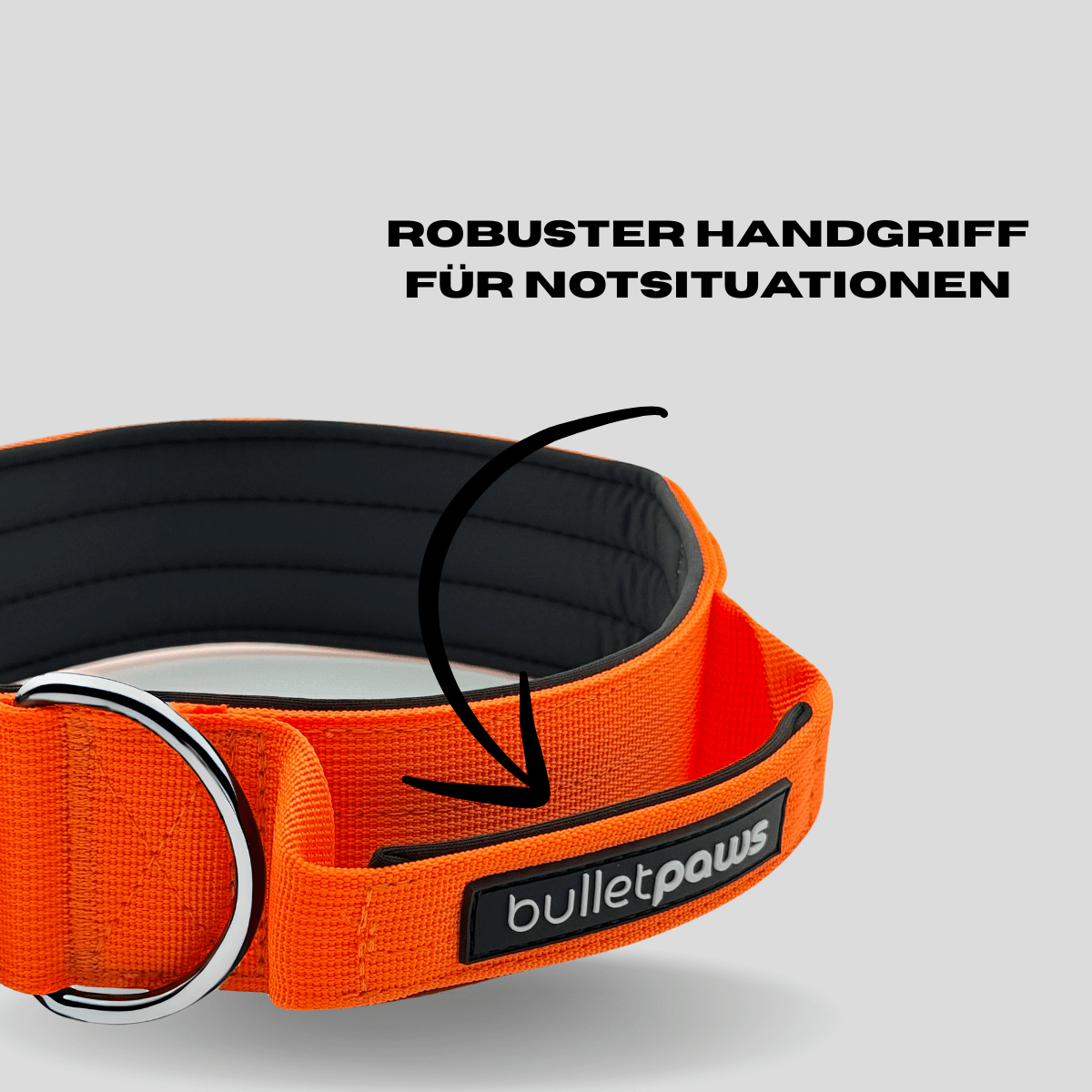 Alpha Hundehalsband® mit Griff - Orange - BulletPaws