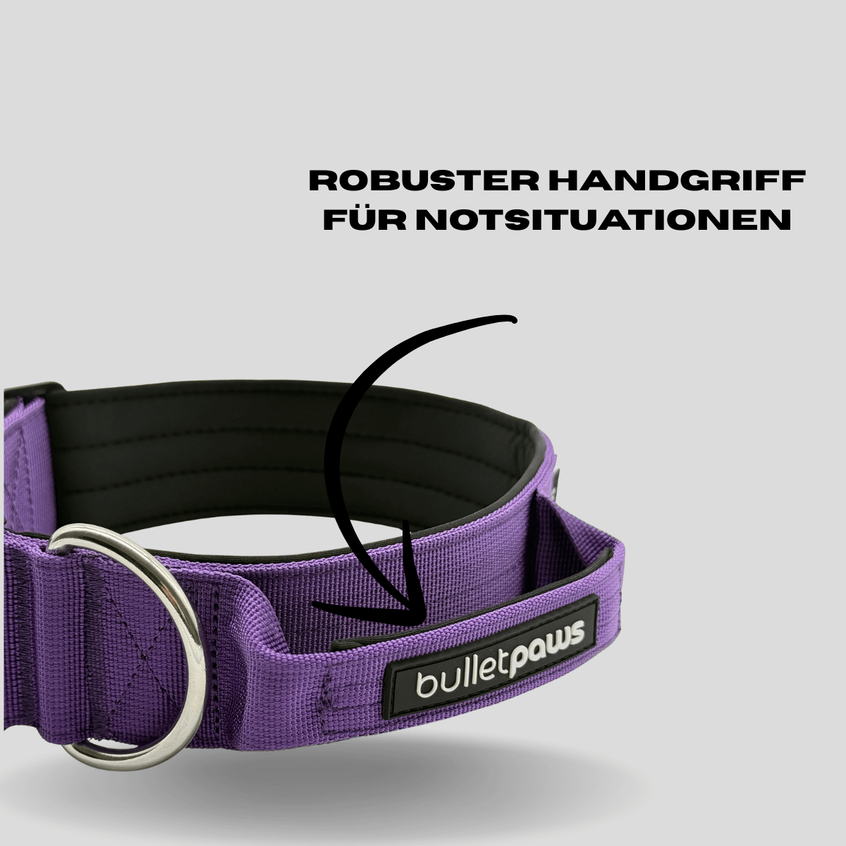 Alpha Hundehalsband® mit Griff - Lila - BulletPaws