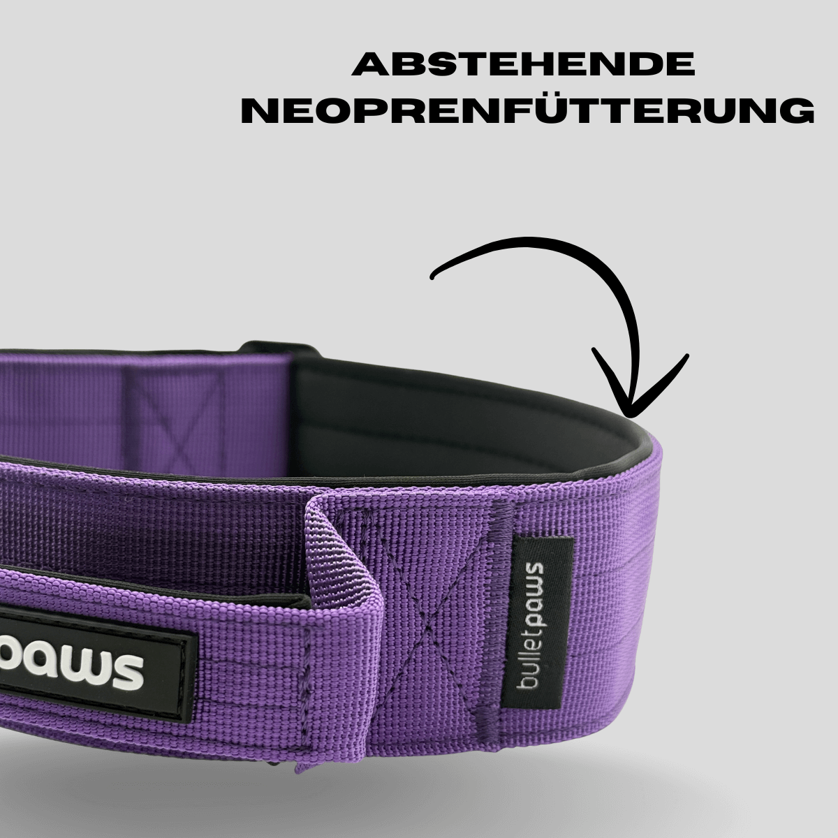 Alpha Hundehalsband® mit Griff - Lila - BulletPaws