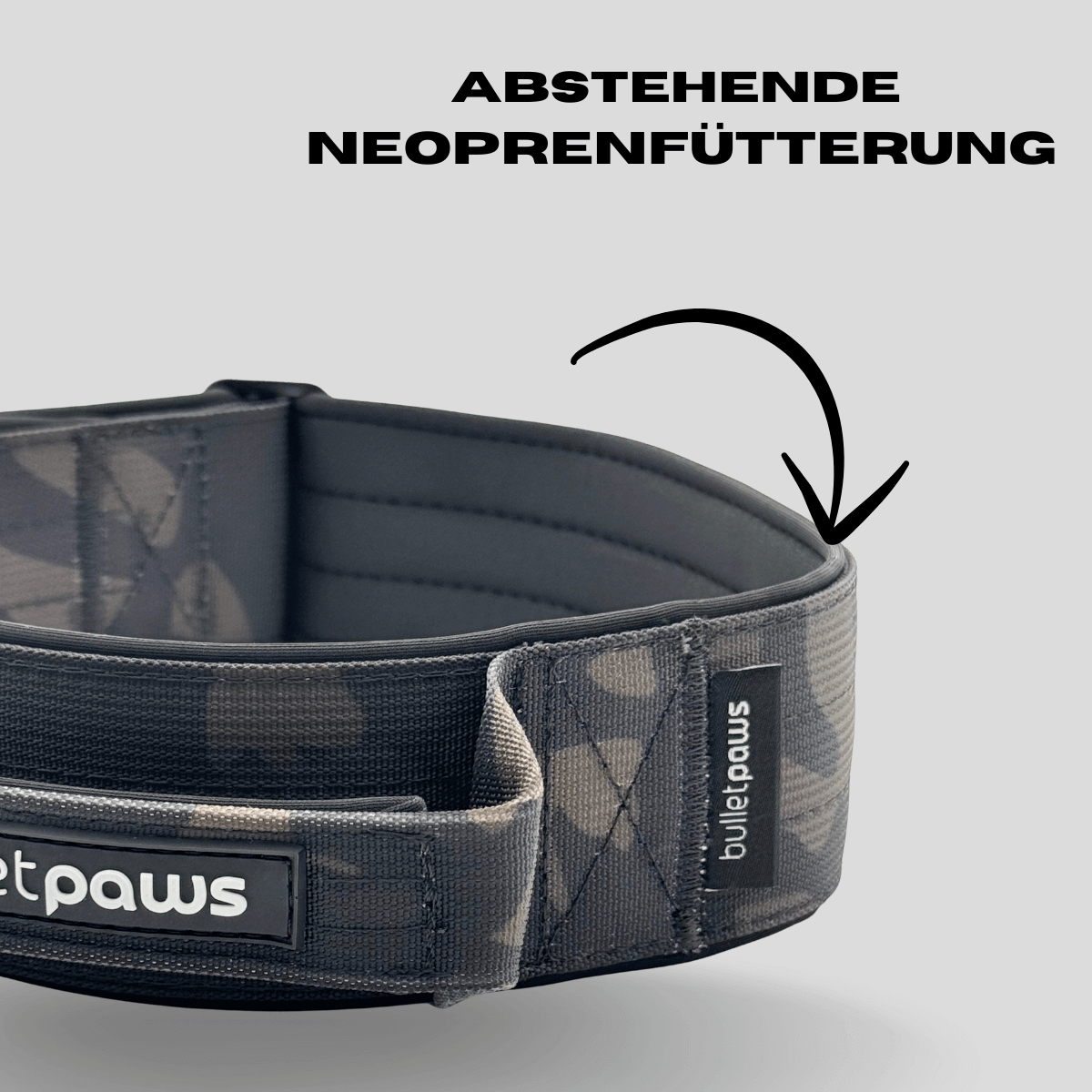 Alpha Hundehalsband® mit Griff - Camouflage - BulletPaws