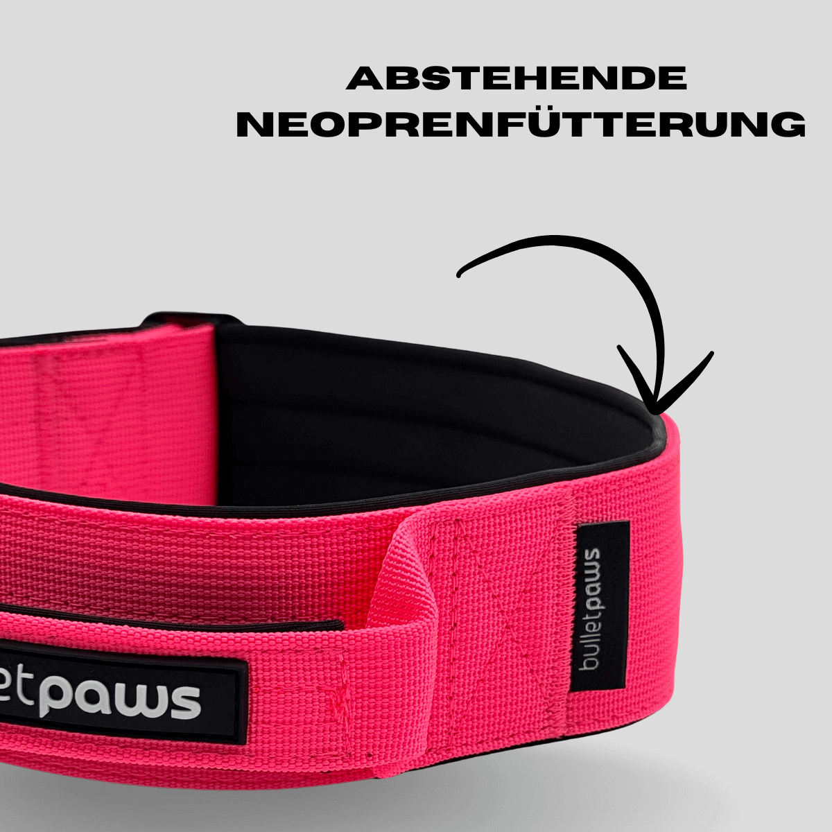 Alpha Hundehalsband® mit Griff - Pink - BulletPaws