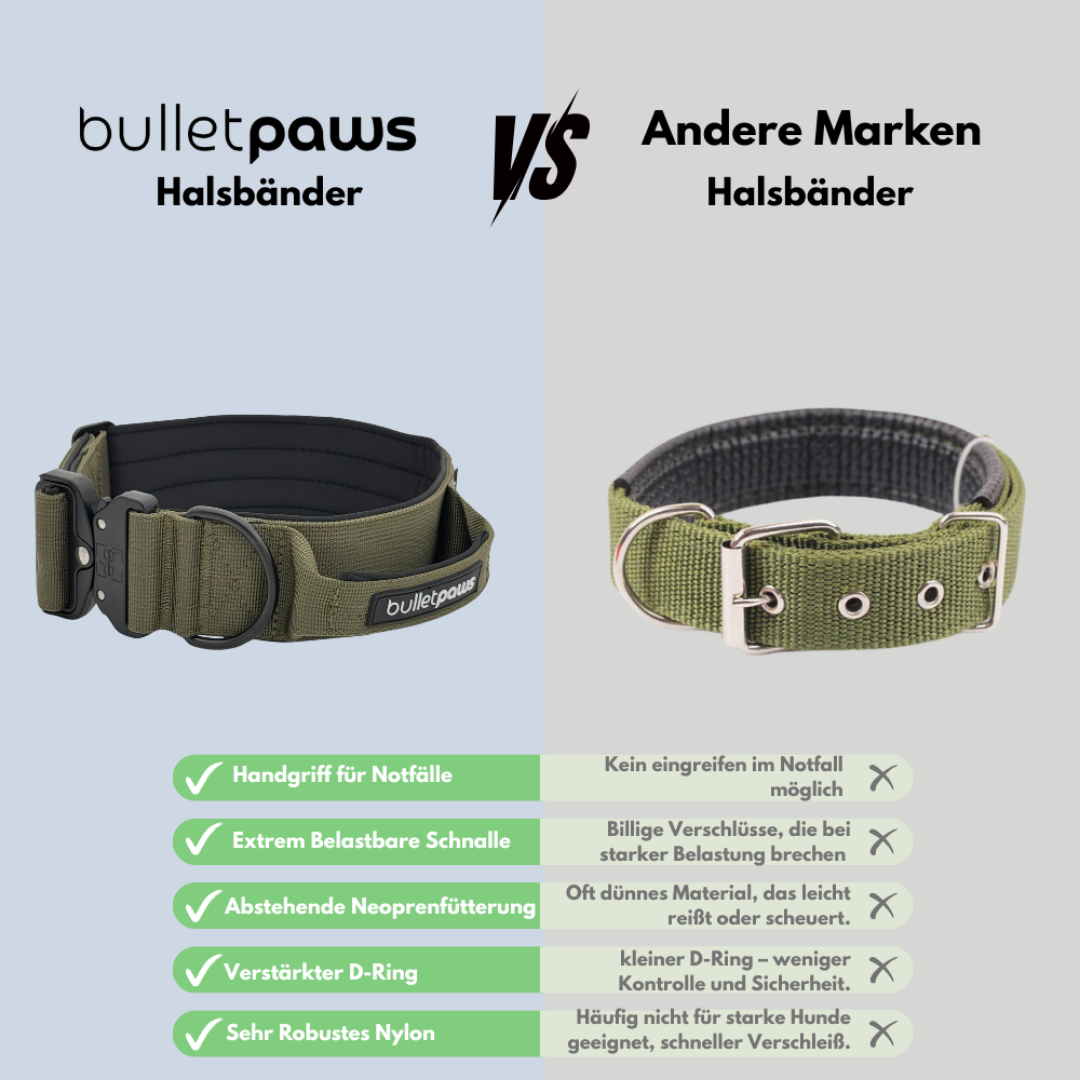 Taktisches Halsband mit Griff - Pink - BulletPaws