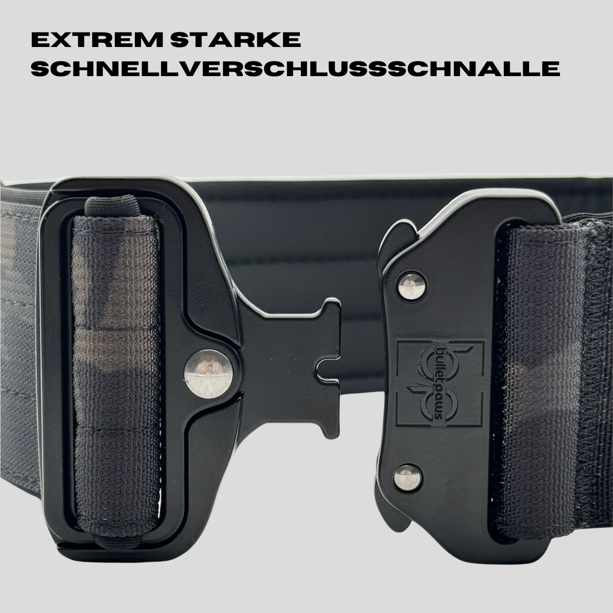 5cm Alpha Hundehalsband mit Griff - Camouflage