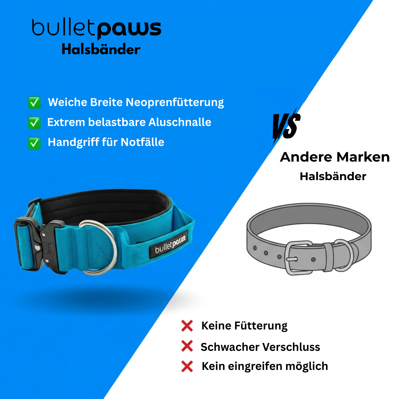 Alpha Hundehalsband mit Griff