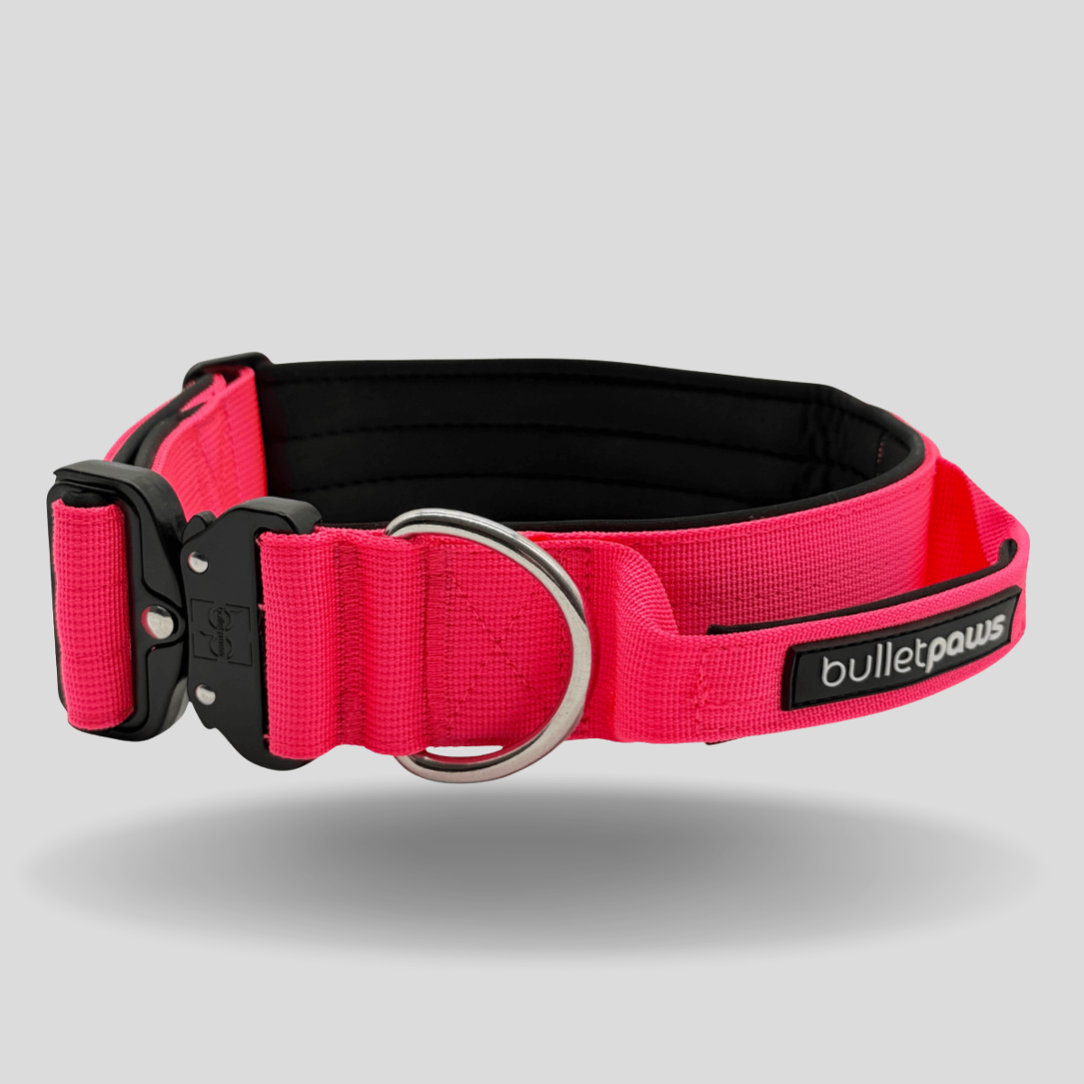 4cm Alpha Hundehalsband mit Griff - Pink