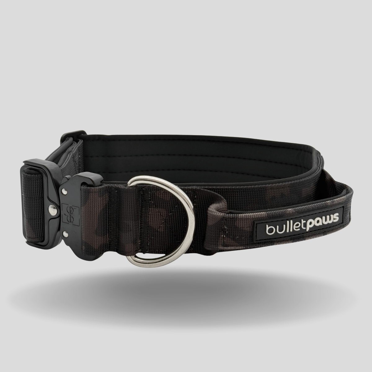 4cm Alpha Hundehalsband mit Griff - Camouflage