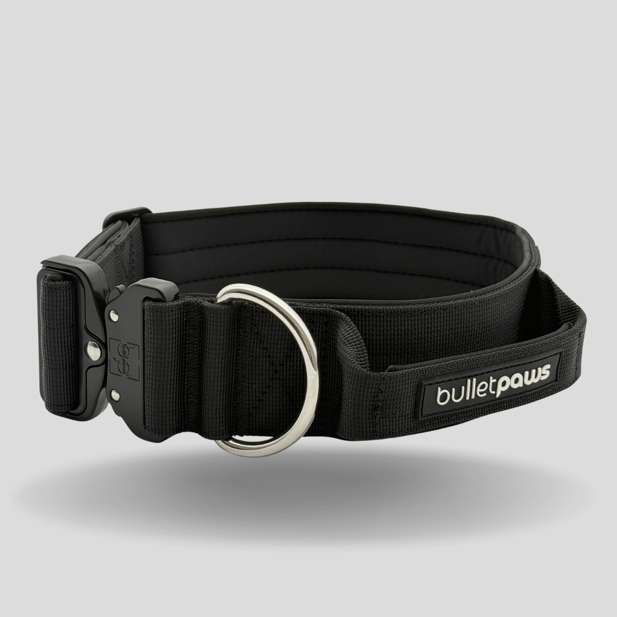 Alpha Hundehalsband® mit Griff - Schwarz - BulletPaws