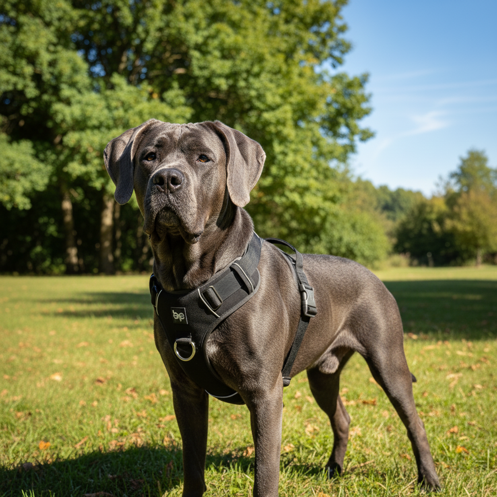 Alpha Control Hundegeschirr mit Griff - Schwarz