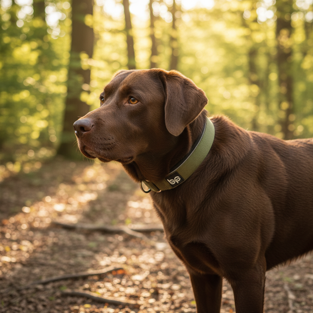 Alpha Control Zugstopp Hundehalsband - Khaki