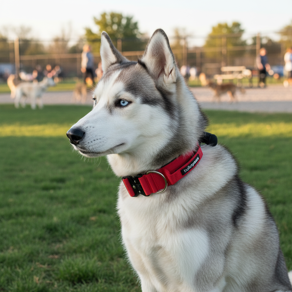 5cm Alpha Hundehalsband mit Griff - Orange