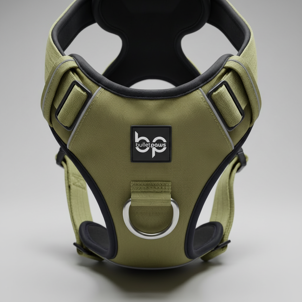 Alpha Control Hundegeschirr mit Griff - Khaki