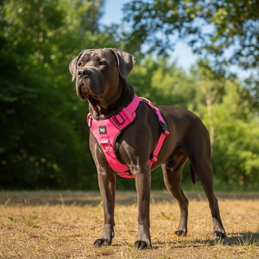 Alpha Control Hundegeschirr mit Griff - Pink